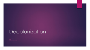 Decolonization Presentation