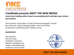 meet the new media - ONE Travel Conference
