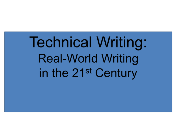 Technical Writing