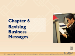 Revising Business Messages - Business and Computer Science