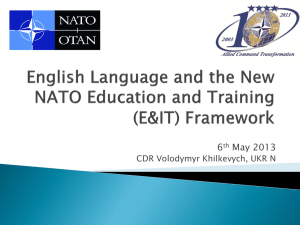 New NATO Education and Training Framework