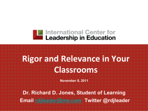 Rigor and Relevance in Your Classrooms