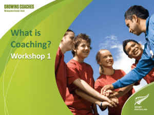 Workshop 1: What is coaching?
