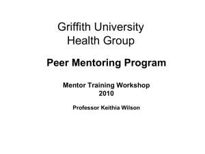 Peer Mentoring Training for Health Group
