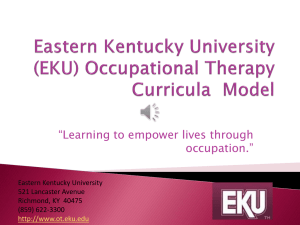 Eastern Kentucky University (EKU) Occupational Therapy Curricula