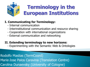 presentation - TermCoord Terminology Coordination Unit of the