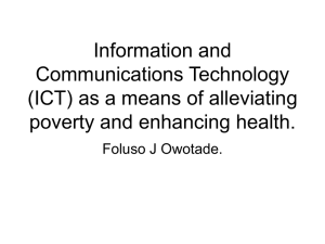 Information and Communications Technology (ICT) as a means of