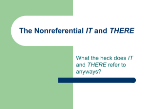 The Nonreferential IT and THERE