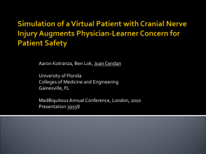 Simulation of a Virtual Patient with Cranial Nerve