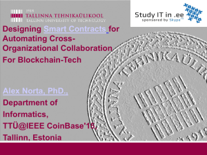 Smart contracts - CoinFest Estonia