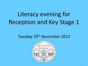 Literacy evening for Key Stage 1