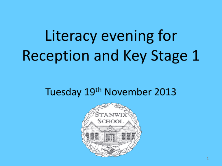 Literacy Evening For Key Stage 1