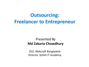 Outsourcing: Freelancer to Entrepreneur