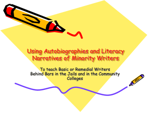 Using Autobiographies to teach Basic Writers. 3.21.2011