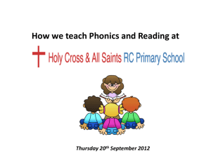 View the Powerpoint - Holy Cross and All Saints RC Primary School