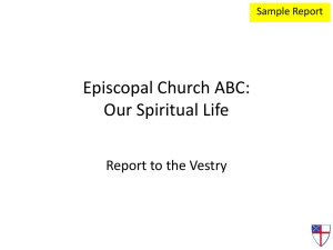 Sample Vestry Report