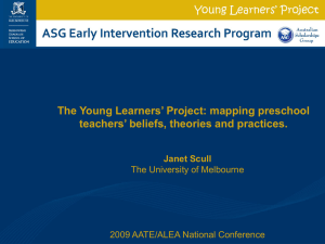 Young Learners`: Mapping preschool teachers`