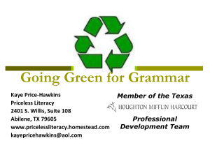 Going Green for Grammar - Priceless Literacy