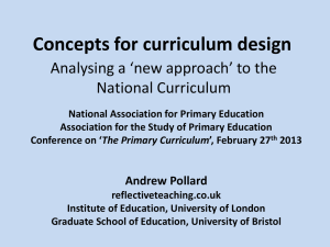 Concepts for Curriculum Design Presentation