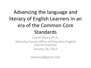 Advancing the language and literacy of English Learners in an era