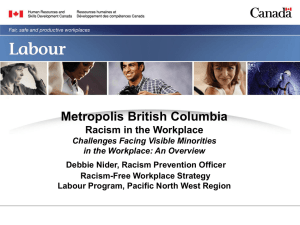 Challenges Facing Visible Minorities in the Workplace