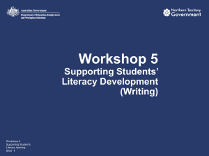 Workshop 5 - PowerPoint - Department of Education
