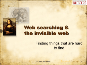 Web searching - School of Communication and Information