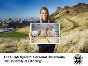 Edinburgh University Personal Statements