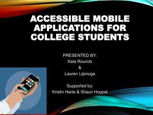 Accessible Apps for College Students