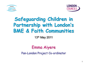 Pan London Safeguarding Children Culture & Faith project