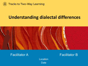 Understanding dialectal differences