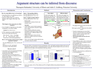 Argument structure can be inferred from discourse.