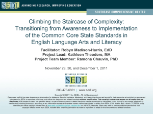 Awareness to Implementation of the Common Core State Standards