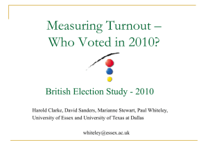 Who Voted in 2010? - the NCRM EPrints Repository