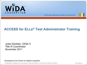 What is ACCESS for ELL - title-iii