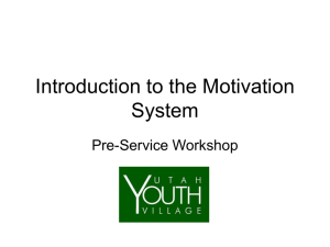 Motivation System - Utah Youth Village