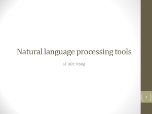 Natural language processing tools