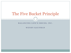 BLI Five Bucket Principle - Corporate Trainers Bureau