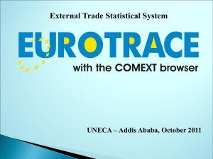 External Trade System EUROTRACE with COMEXT browse