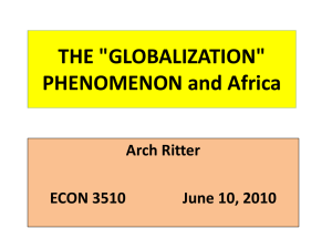 14, The "Globalization Phenomenon" and Africa (Text Chapter 20)