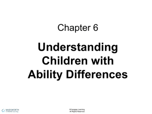 Understanding Children with Ability Differences