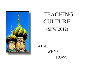 Teaching Culture 2013