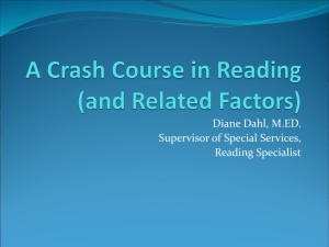 A Crash Course in Reading