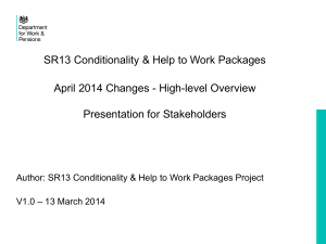 SR13 Conditionality Package