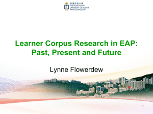 From Learner Corpus Research to Pedagogy in EAP