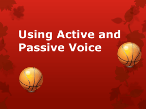 Active/Passive Voice Powerpoint