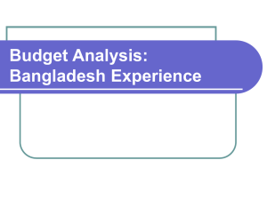 Budget Analysis Bangladesh case