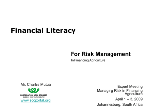Financial Literacy - Rural Finance Learning Center