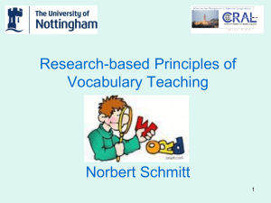 Research-based Principles of Vocabulary Teaching