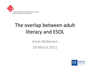 Adult literacy and ESOL – what`s the difference?